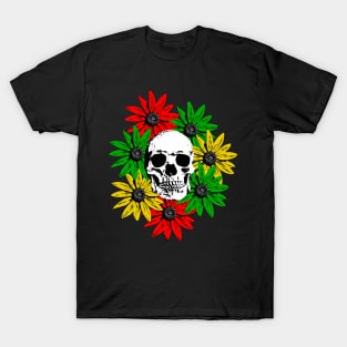 Flowers around a skull T-Shirt